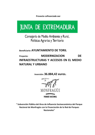 Imagen SUBVENCION AREA DE INFLUENCIA DEL PN MONFRAGUE