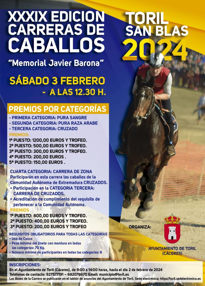 Imagen Carrera de Caballos Toril , 3 de febrero de 2024